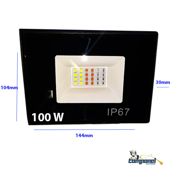 Refletor LED SMD RGB 100w ip67 
